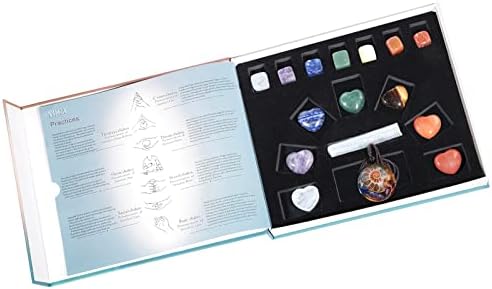 Cheungshing 16 kom Prirodna terapija Starter Reiki Crystal set za početnike, komplet sadrži polirane gravirane