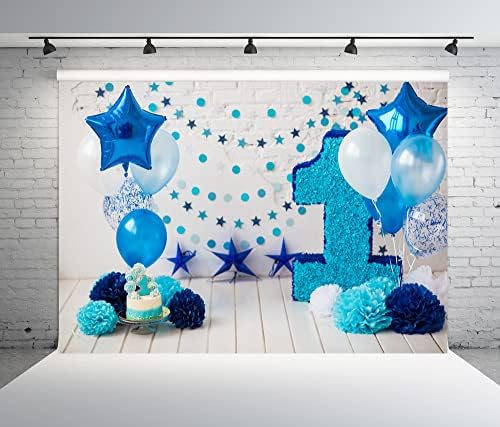 BELECO 5x3ft tkanina plava torta Smash prve godine Backdrop Baby Boy prvi rođendan pozadina