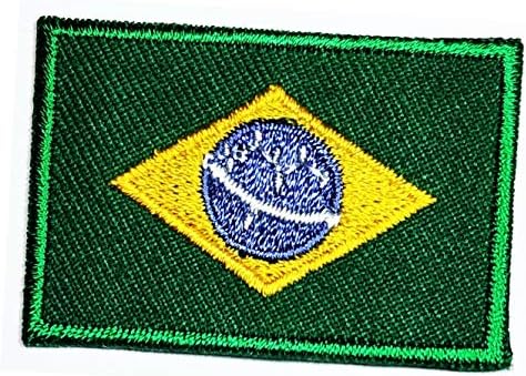 Brazil Nacionalna zastava zakrpe Mini 1.1x1,6 inča. Brazilska državna zastava Vojni taktički izvezeni zakrpa