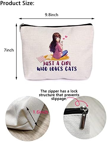 Lanbaihe Mačke Pokloni za mačke Ljubiteljske kozmetičke torbe, zaljubljenici za životinje, rođendanski
