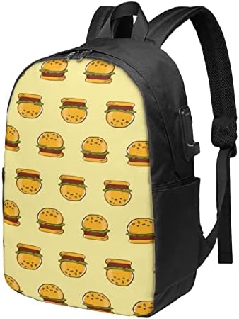 Ruksak smiješni hamburgeri Cheeseburgers ruksak za školsku knjigu 3D Print Veliki kapacitet Lagani putovanja