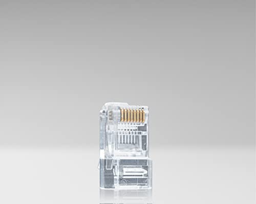 Jonard Alati 100 paketa RJ45 prolazni konektori za CAT5 / CAT5e Ethernet kabl , Clear, gold