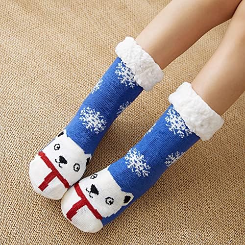 Američki trendovi Božićne klizače Čarape Žene nejasne čarape Gripper ne klizne čarape Atletska