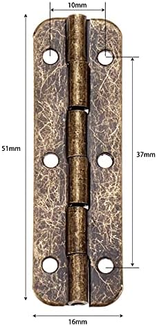 Doubao 2pcs 51 * 16mm ukrasni šarki vrata prtljažnika šarke vintage nakit drvena kutija šarke nameštaj