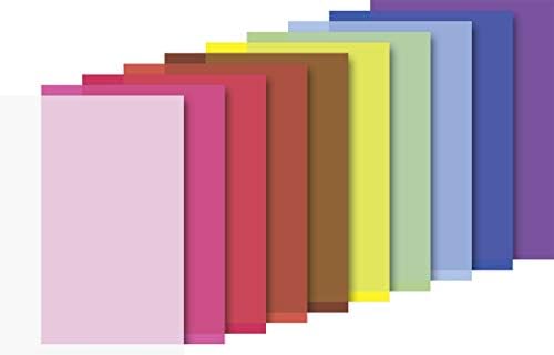 Heyda Craft Folder o prozirnom papiru, 20 cm x 30 cm, 10 boja