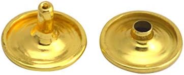 Wuuycoky Zlatni dvostruki kapice kožne zakovice COUTLARNA METALNA KLIKA 12 mm i post 8 mm pakovanje