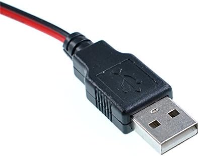 Oiyagai 2pcs Alligator Clip za USB muški testni adapter crvene crne, 50cm / 19.6in