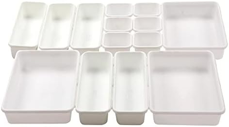 Vrhunski plastični Set od 14 isprepletenih organizatora ladica za pribor za jelo i stol za odlaganje, razdjelnik