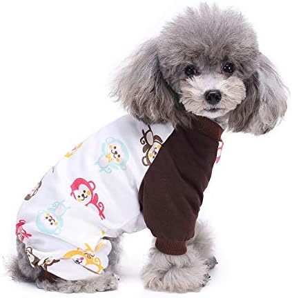 Ranphy Mali pas pamuk štenad kućni ljubimac pidžama slatka crtani crtani džemin tiskani kombinent mekani
