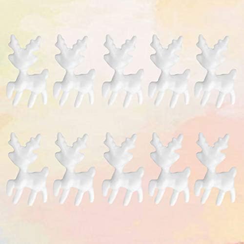AMOSFUN 20pcs pena jelena bijela oblik polistirene pjene kuglice za umjetničke zanatske projekte Božićna