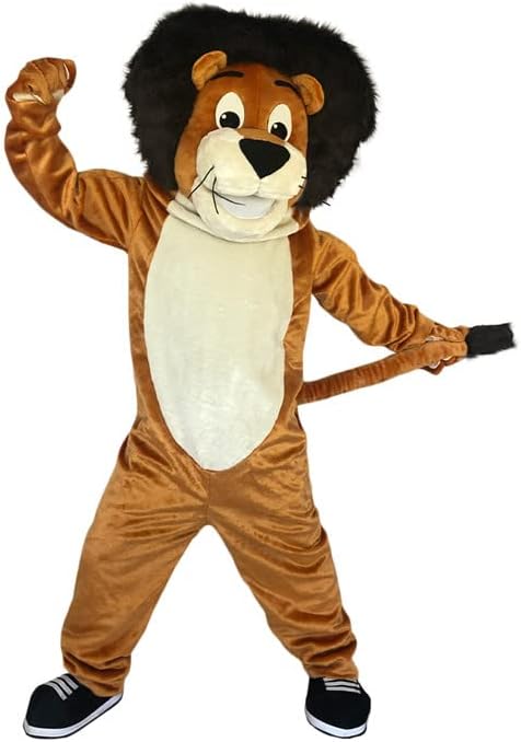 Brown Lion maskot kostim lik crtani film