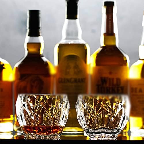 Glass čaše za piće Whiskey naočale Diamond Cut Whiskey Prism Crystal Starodne modne staklo Vodka Tumbler