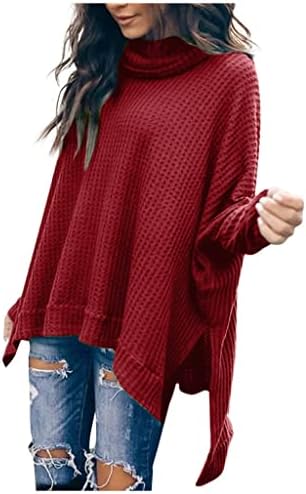Ženski džemperi Čvrsti asimetrični vrat dugih rukava pleteni džemper turtleneck
