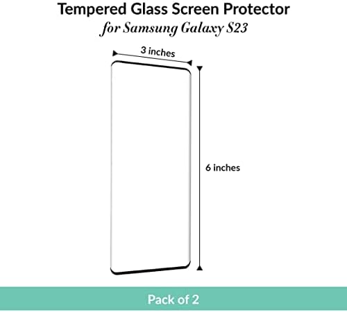 Grupna vertikalna [2 Pakovanje] kaljeno staklo Zaštita ekrana za Samsung Galaxy S23, vodootporan i