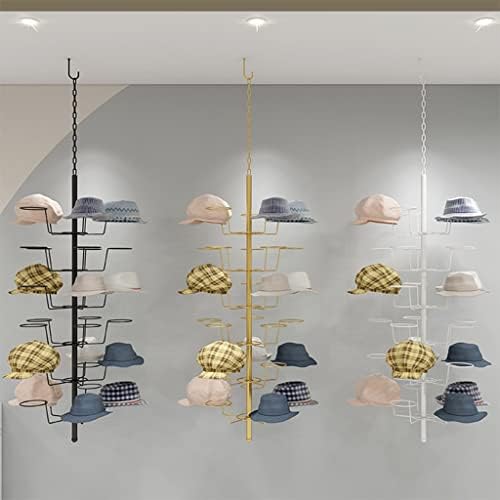 Peckor od 6 tier stalak za šešir 30 kuka perika zaslona Rack Metal Samostojeći prilagodljiv maloprodajni prikaz