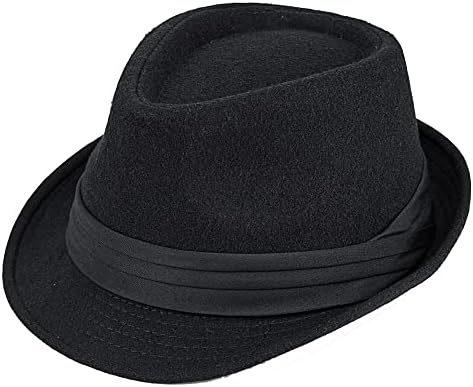 Djeca-dječaci Fedoras kape kratki Brim Frdoras-Trilby-šešir klasični filc Gangster-Manhattan-šešir