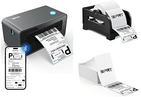 iDPRT Bluetooth štampač termalnih etiketa SP410BT, držač etiketa, 4×6 termalna naljepnica za direktnu