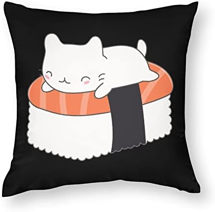 Kawaii Sushi CAT kvadratni jastuk od poliestera navlake za jastuke bacaju poklopce jastuka za
