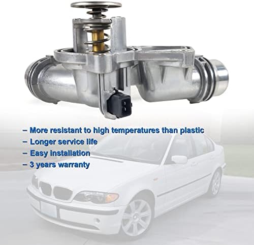 Lqito aluminijumski motor Termostat Montaža kompatibilna sa 1999-2006 BMW X3 X5 Z3 Z4 320i 323i 325i 328i