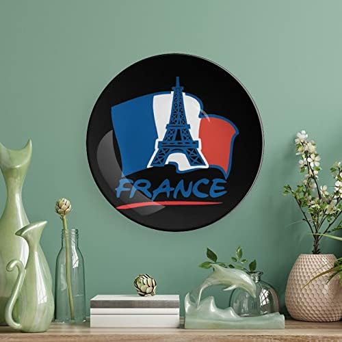 Francuska Eiffelov toranj zastava keramičke kosti Kina Dekorativne ploče sa štandom viseći ukrasima Ploče
