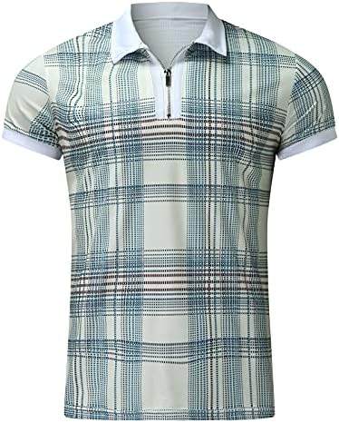 Ljetne polo T majice za muškarce kratkih rukava Ležerne prilike za kratke majice Zip up labavi