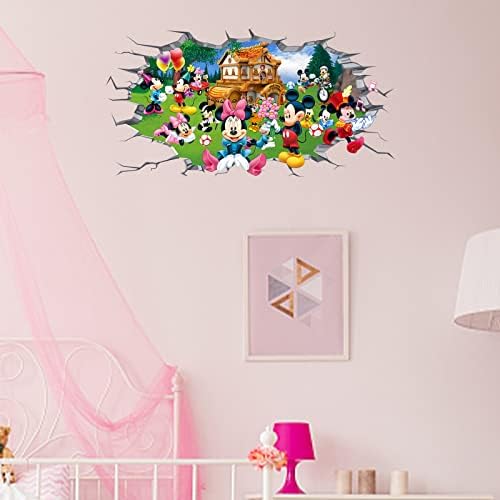 Slatke 3D naljepnice na zidu iz crtića zidne naljepnice za dječiju spavaću sobu veliki Realistični zidni