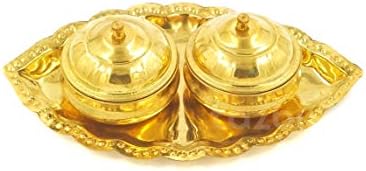 Brass Round Sindoor Kumkum kutija indijskih kolekcionarskih