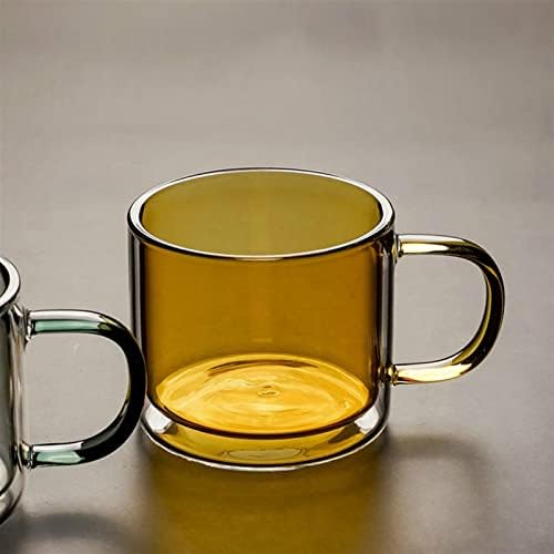 Mrxfn šolja staklena čaša dvostruka zidna staklena boja staklena čaša otporna na toplinu otporna na