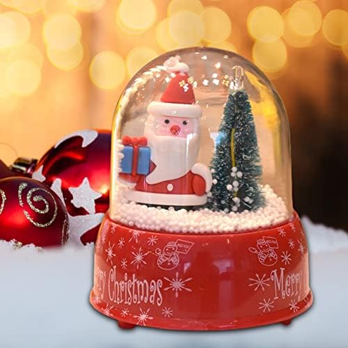 Jenpech Božićni ukrasi zatvoreni, božićni sniježni globusi slatki santa claus snjegović božićno drvce LED božićni