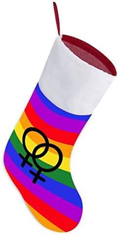 Lesbian Pride LGBT Flag Božićne čarape Čarapa Xmas Tree Santa ukrasi Viseći ukrasi za kamin za