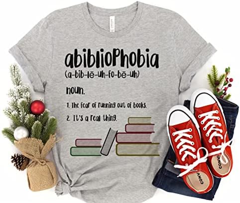 Abibliophobia Bibliotekar Book Lover Shirt, Bookworm Čitanje Entuzijasta Poklon Tee