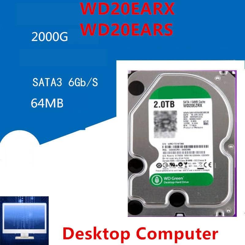 HDD za zeleni 2TB 3.5 SATA 6 Gb / s 64MB 7200RPM za interni HDD za nadzor HDD za WD20EARX WD20EARS