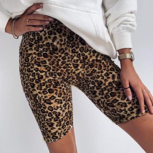 Modne ženske pantalone Leopard Print stretchcy fitness hlače gamaše uske sport potiču kratke joge hlače
