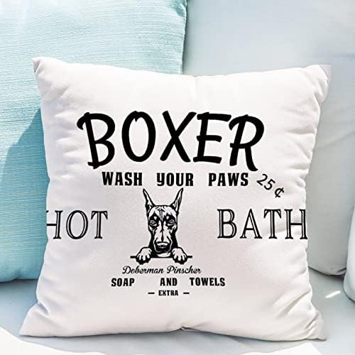 Dobermann bacač jastučni pas pranje šape jastuk šape kućište poklon jastuci jastuci od vrtića na kauč