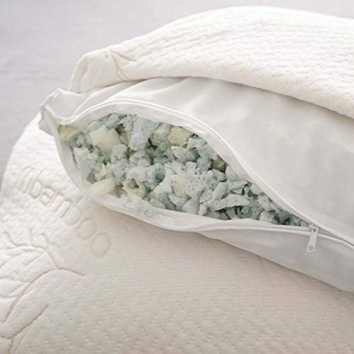 Woosa Premium podesivi kralj gel isjeckani jastuk za pjenu sa hlađenjem + pranje bambusa koji se može koristiti