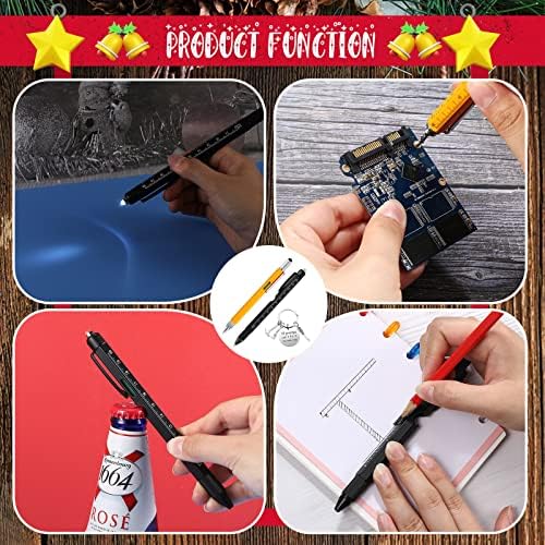 6 paketa Multi Tool Pen Set sa privjeskom za ključeve rođendanski pokloni za muškarce taktička olovka Cool gadgeti