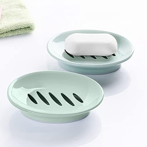 MESSIYO ovalna posuda za sapun WC Plastična jednostavna posuda za sapun dvostruki pretinac odvod za