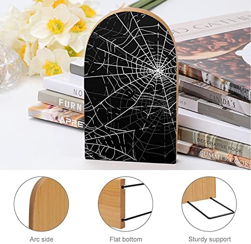 Halloween pauci web Book završava za police drveni Bookends držač za teške knjige razdjelnik