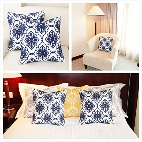 Slow Cowiderur Dekorativni jastuk navlake mornarsko plavo boemsko cvijeće jastuk za bacanje pokriva