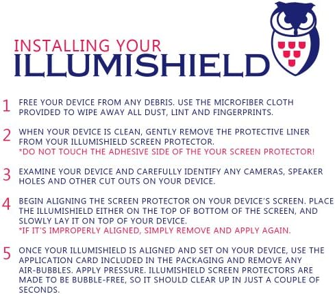 Illumishield zaštitnik ekrana kompatibilan sa LG G Pad 7.0 Clear HD štitom protiv mjehurića i pet filmom