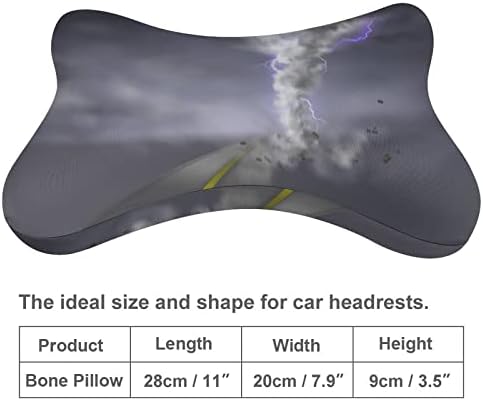 Tornado sa litarima jastuk za automobilski vrat od 2 auto-glava za glavu za glavu za kostiju