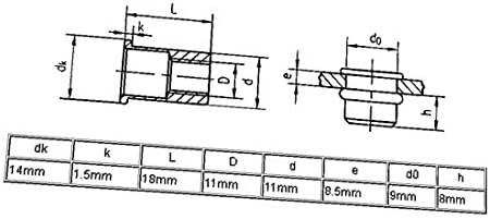 X-DREE 5/16 -18 navrtka sa zakovicama sa ravnom glavom umetak navrtke_t bronzani ton 30kom(5/16' - 18 Tuercas