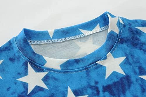 Ddsol Kids Boys majice američka zastava majice 4. jula Toddler kratki rukav Patriotski vrhovi