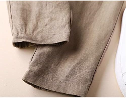 Ženska posteljina obrezana širokim hlačama za noge visoke elastične struke duge koševne pantalone protežu se ravno