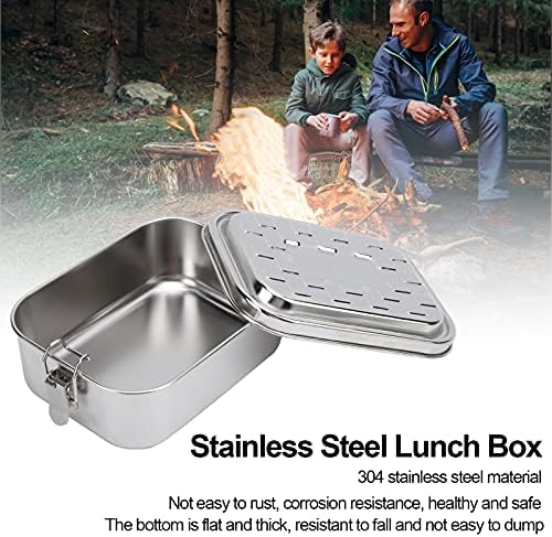 Posuda za ručak, kutija za ručak od nerđajućeg čelika sa dvostrukim zaptivanjem prenosivi srebrni