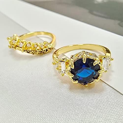 2023 Novi bijeli kamen ručni ručni luksuzni rez vjenčani angažman nakit poklon plavi fasetirani cirkon