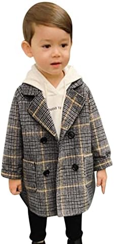Dijeli momak za dječake Troji kaput kaput kaput plairan dvostruki jakni grudi narezane vunene kapute Dječje
