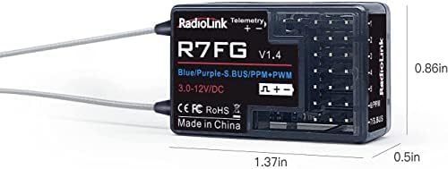 Xiangtat Radiolink 2.4GHz R7FG 7 kanala Gyro prijemnik sa naponom Telemetrija Dugog raspona, vodena