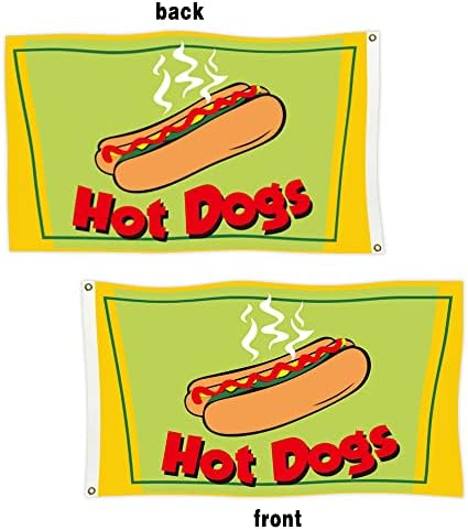 Hot Dogs Flag zastava Potpuno za koncesiju 3x5ft Banner Hrana TENT snack bar Potpiši Koncesijski