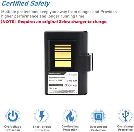 Zamjenska baterija u Takoci 3400mAh za Zebra P1031365-069 P1031365-025 QLN220 ZQ520 QLN320 ZQ510